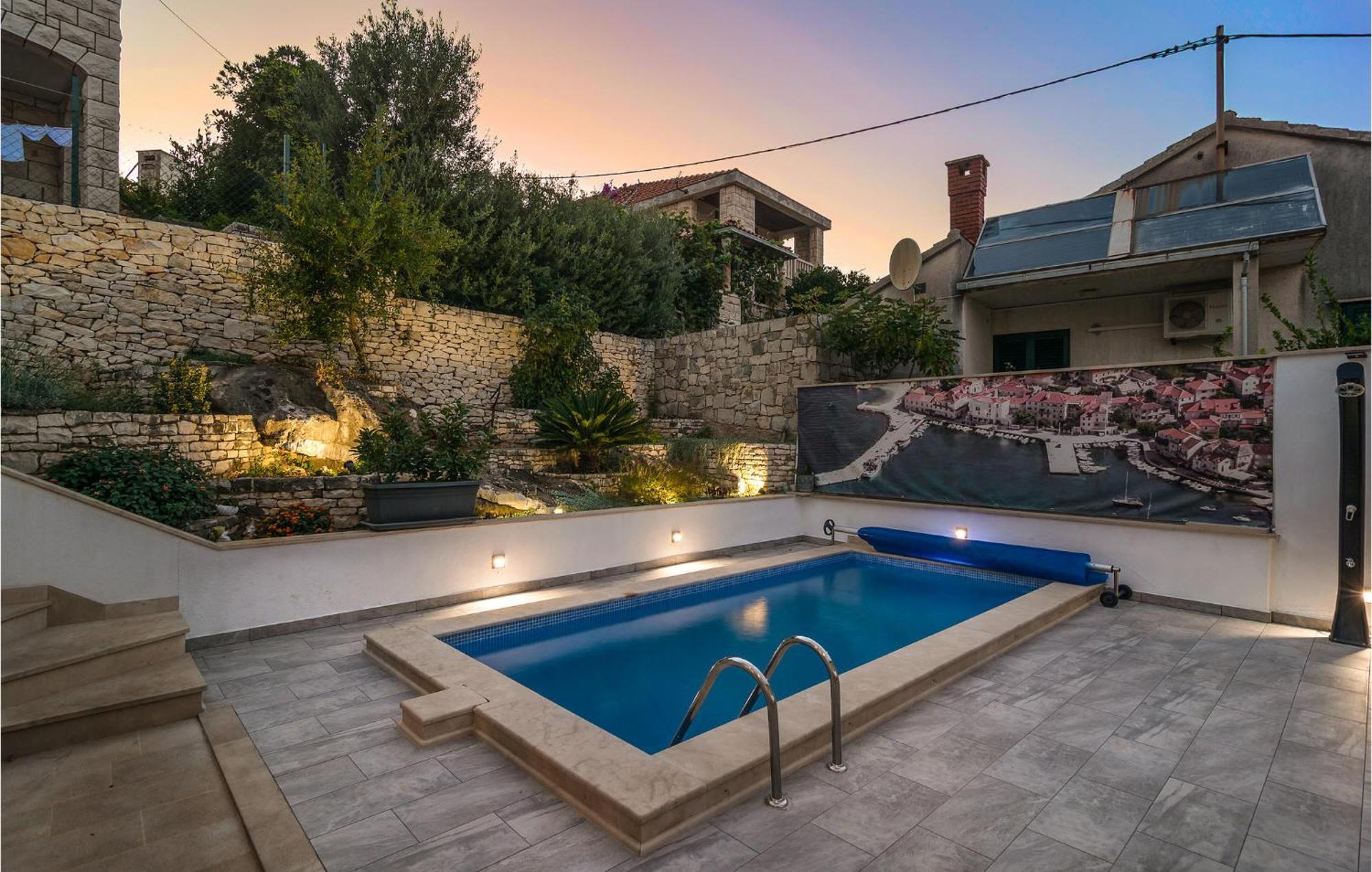 Nice Home In Postira With Outdoor Swimming Pool Exterior photo