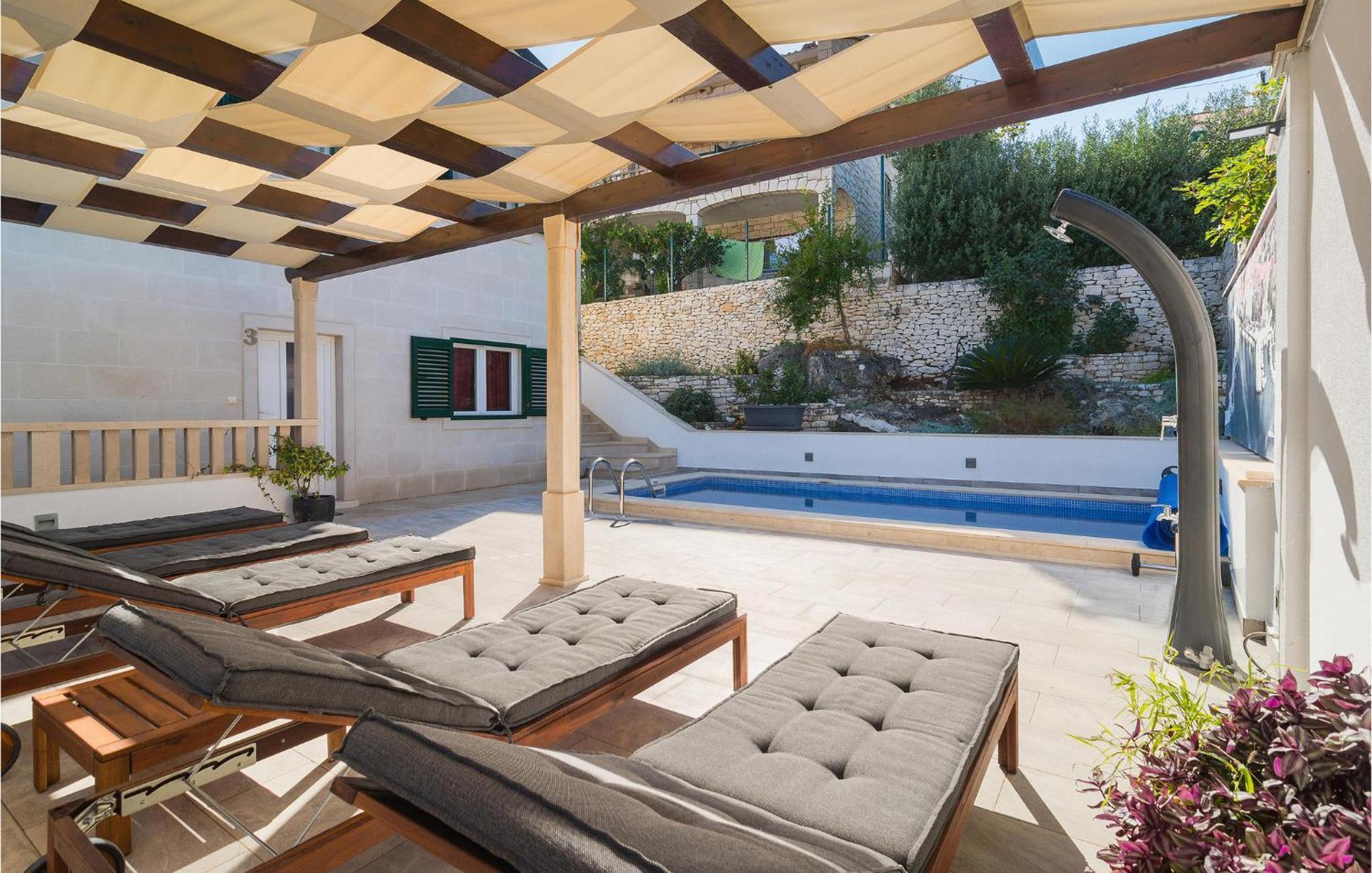 Nice Home In Postira With Outdoor Swimming Pool Exterior photo